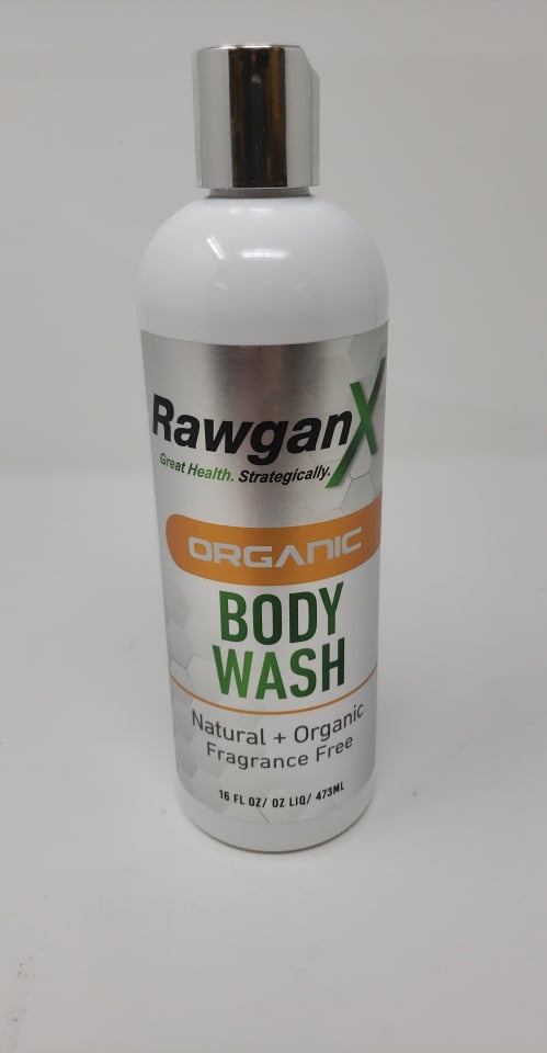 RawganX Anti Aging Fragrance Free Body Wash 16oz